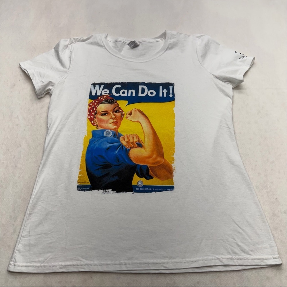 Rosie The Riveter We Can Do It T-Shirt Palm Springs Air Museum Women’s Size XL - Picture 2 of 6